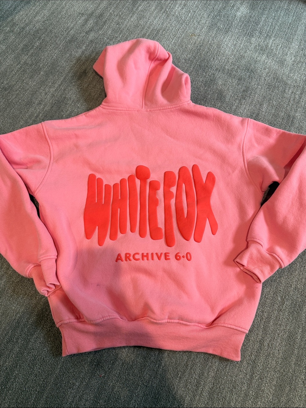 White Fox Archive 6.0 Oversized Hoodie Melon XXS/XS Worn Once - Picture 7 of 8